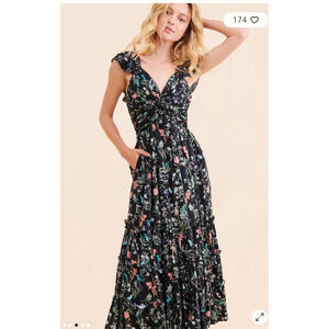 Anthro x LET ME BE SWEETHEART MAXI DRESS $170 retail size large EUC